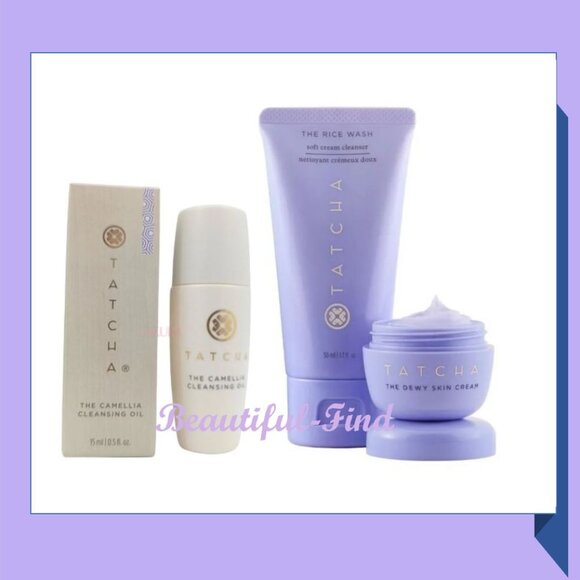 Tatcha Dewy Cleanse + Hydrate Trio Buidle - Picture 1 of 7